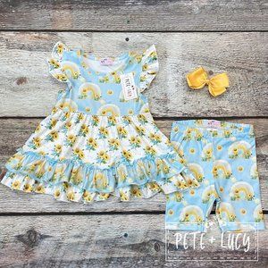 Happy Sunflower Short Set